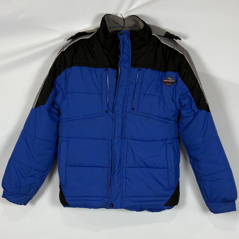 Winter Boys Blue and Black Puffer Jacket